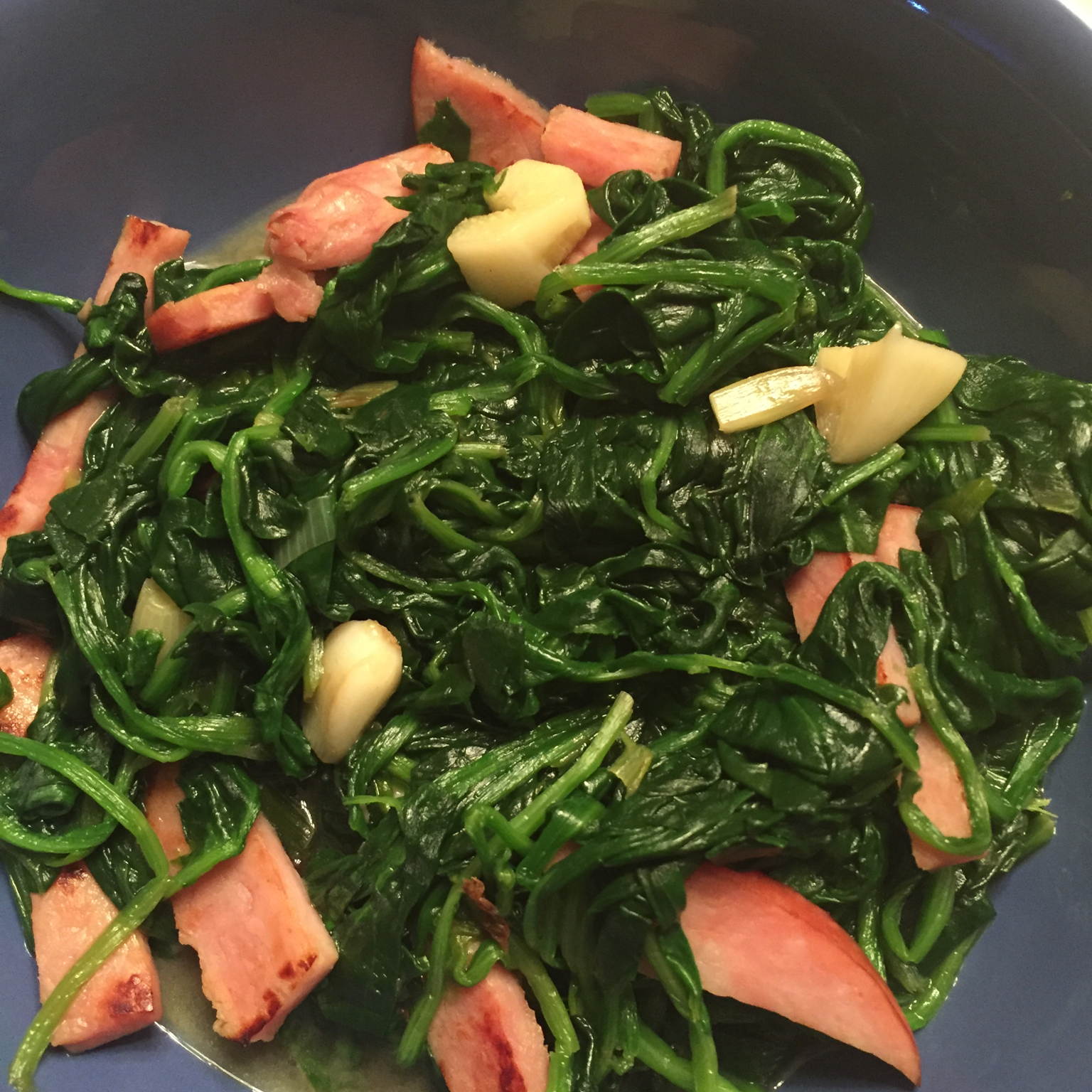 肉丝炒菠菜