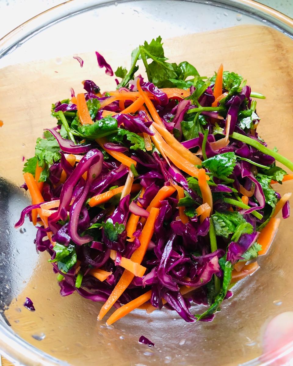 蓉99做的凉拌紫甘蓝
