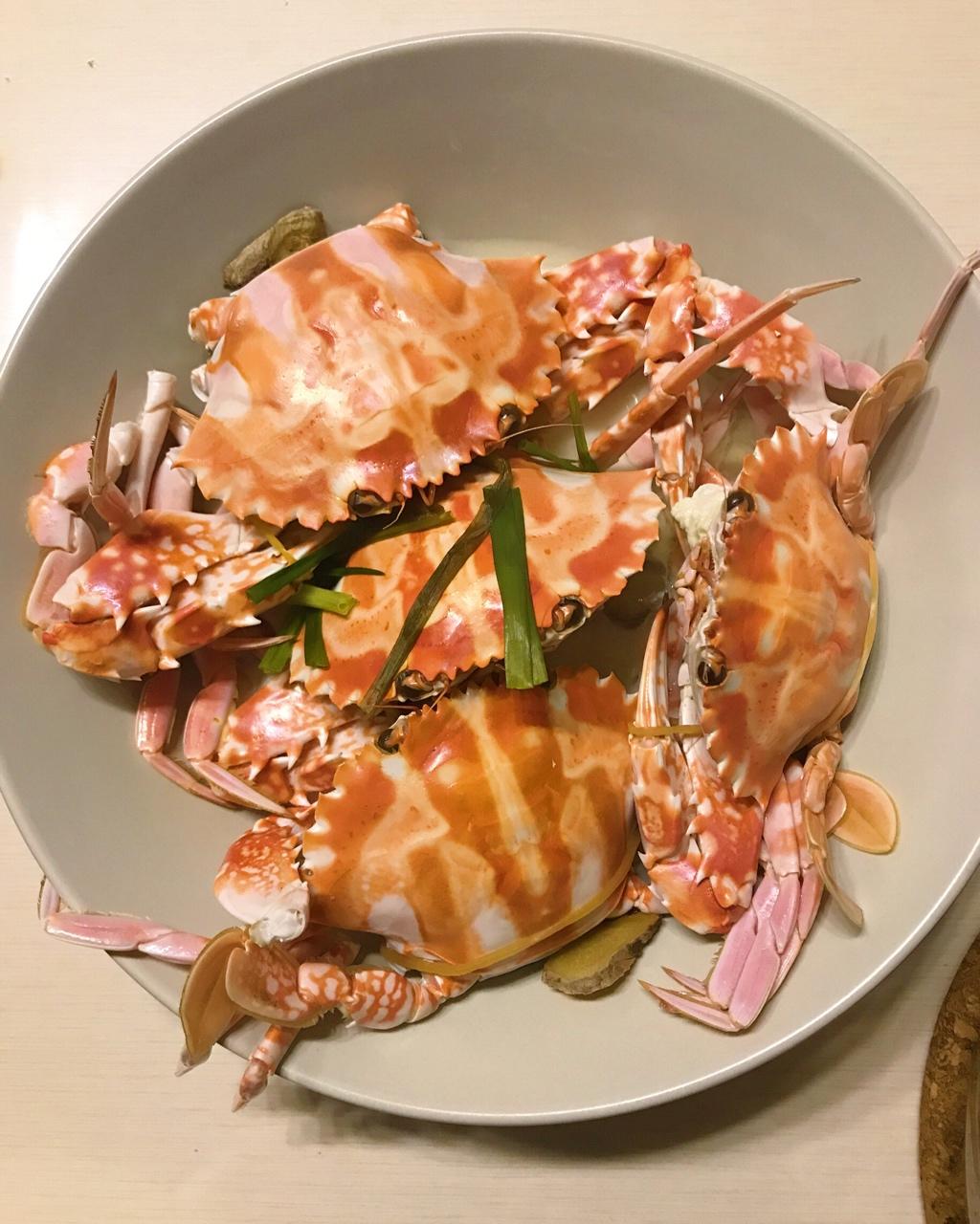 游离在花花食界的elie做的清蒸花蟹