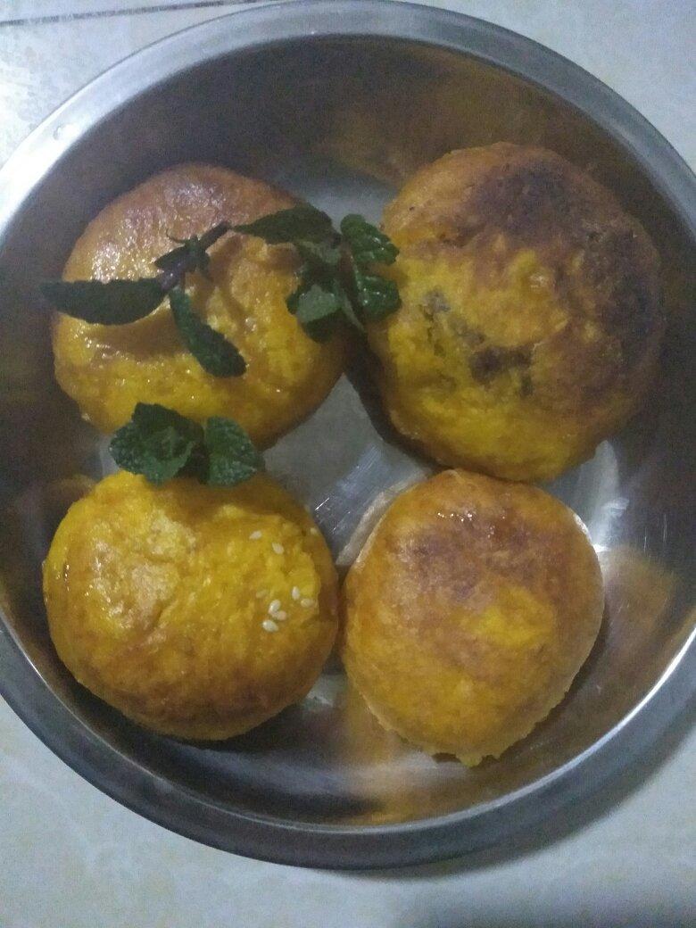 南瓜红豆沙面饼