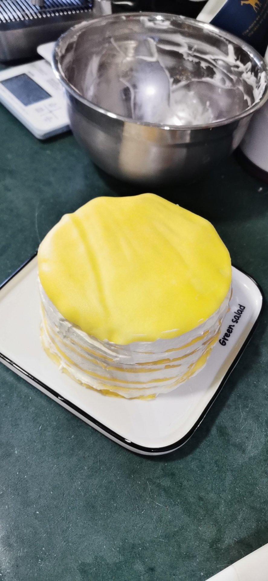 妖落丫做的榴莲千层蛋糕