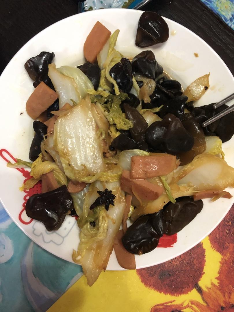 白菜炒木耳