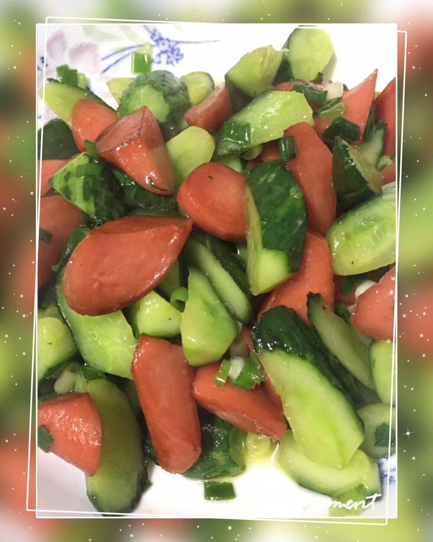 火腿肠炒黄瓜