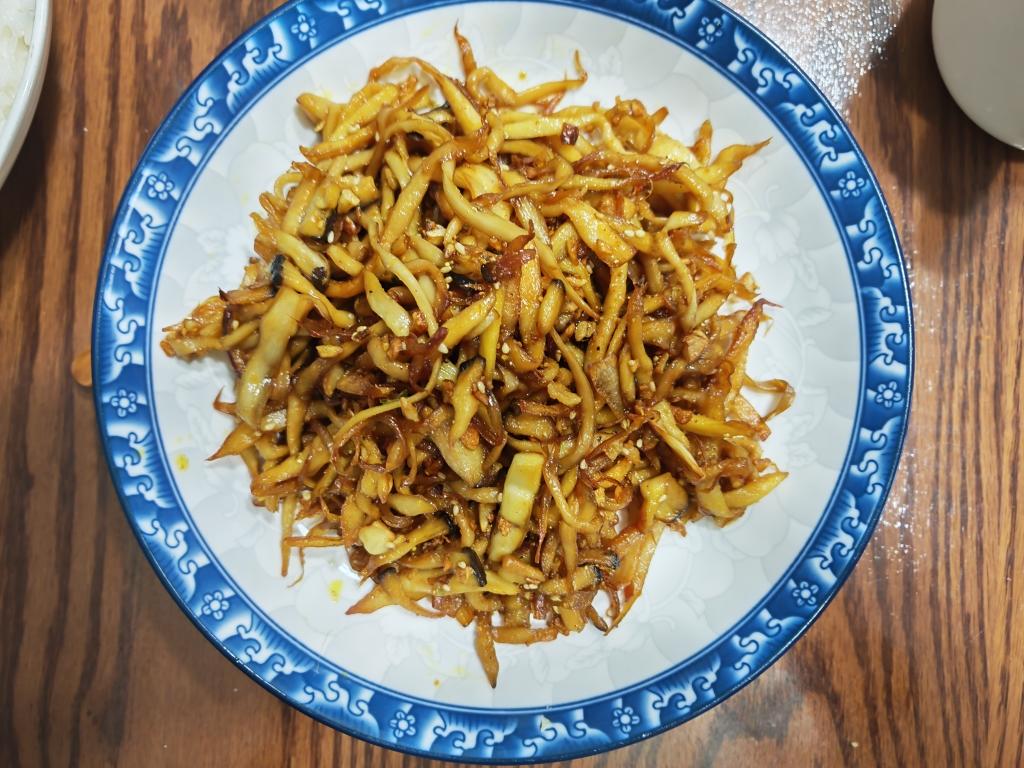 干煸手撕杏鲍菇