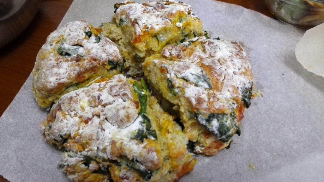 菠菜南瓜奶酪丹波面包丨健康·烘焙