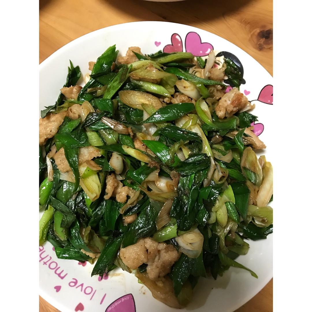 懒人版蒜苗炒肉