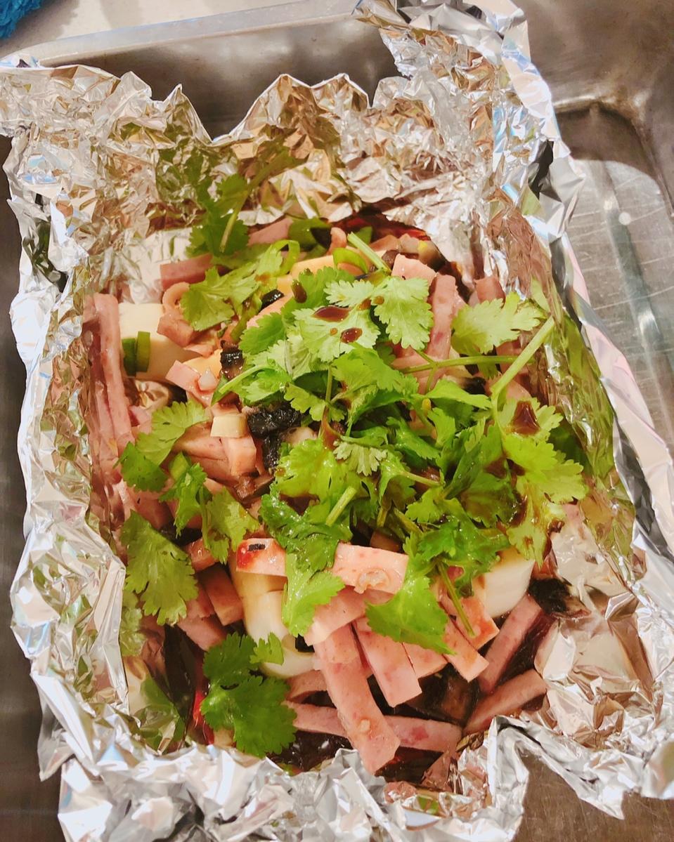 烧烤摊的招牌———锡纸烤豆腐