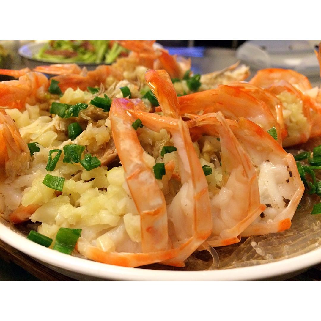 zuizui116做的蒜蓉粉丝开片虾