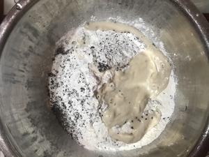 一次发酵 天然酵种全麦奇亚籽棍子面包（附酵母粉版）的做法 步骤3