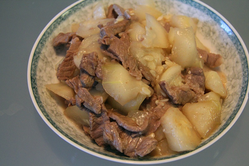 丝瓜牛肉丝