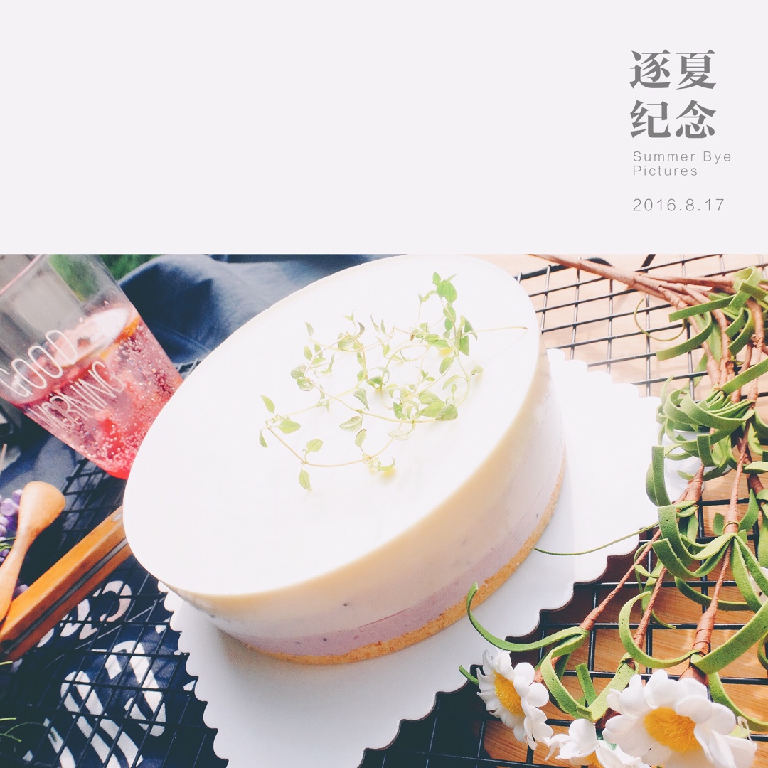 渐变蓝莓冻芝士蛋糕（免烤）