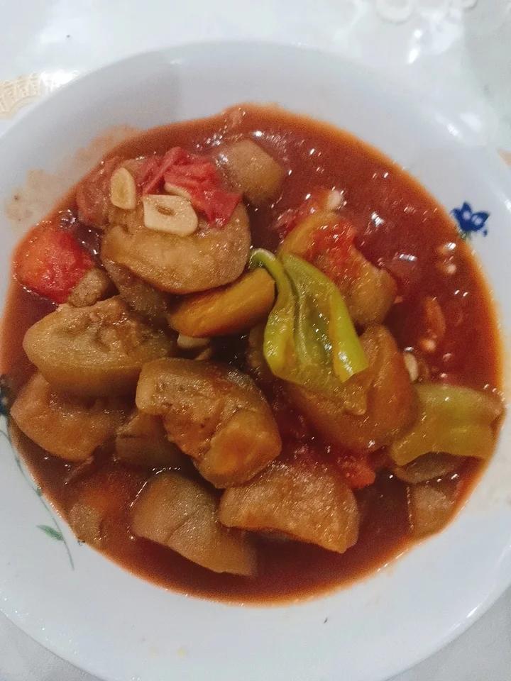 5分钟快手下饭菜#番茄炒茄子🍅番茄家族