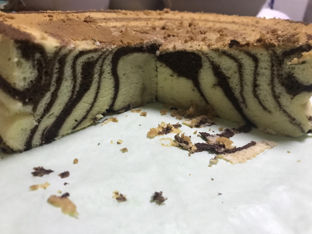 漂亮 斑马纹戚风蛋糕