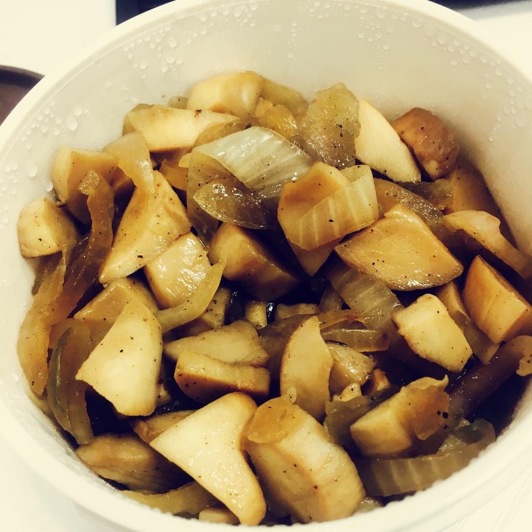 洋葱遇到杏鲍菇