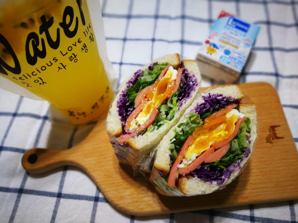 如何做超厚的沼三明治~详细tip！牛油果鸡蛋午餐肉三明治~