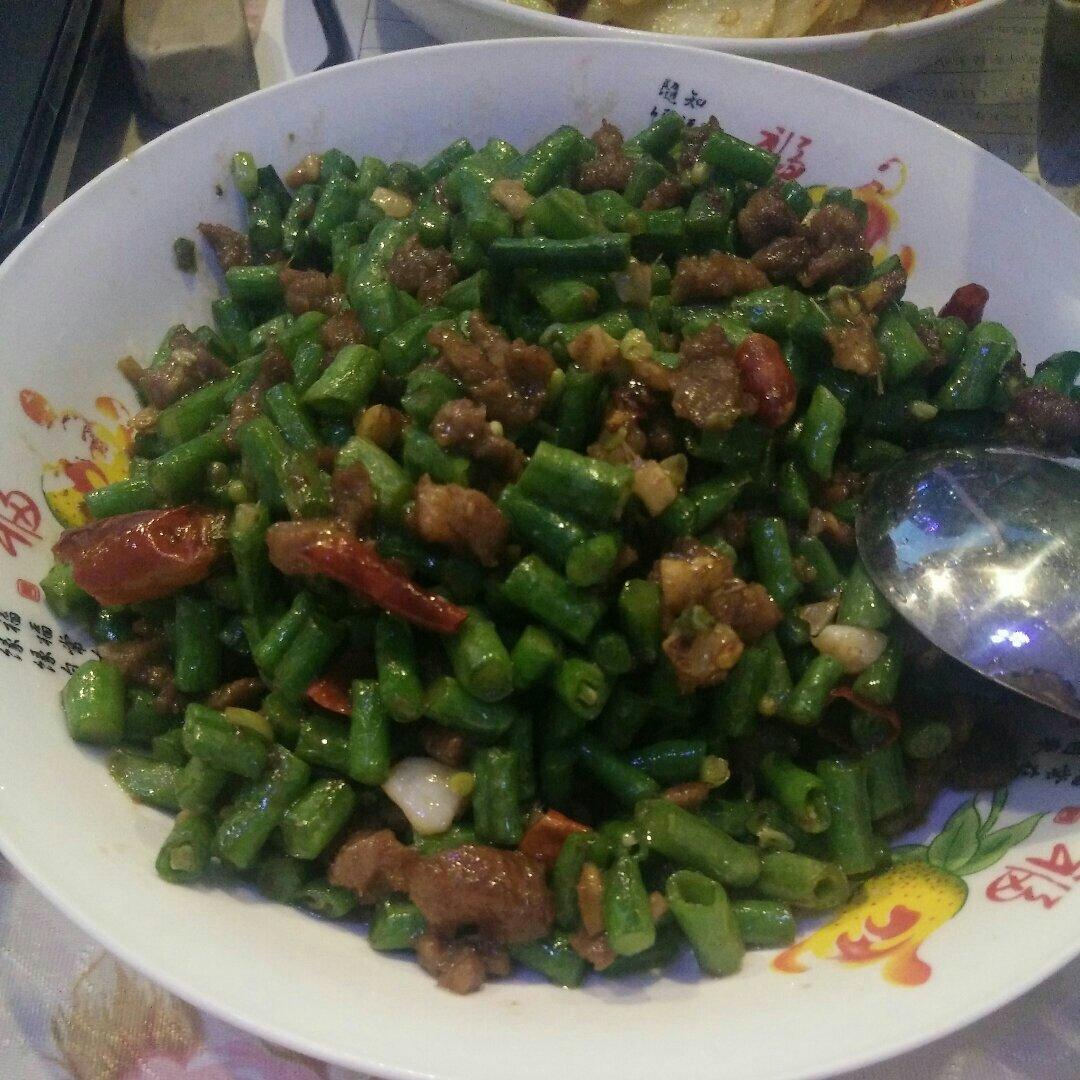 肉沫豆角下饭菜