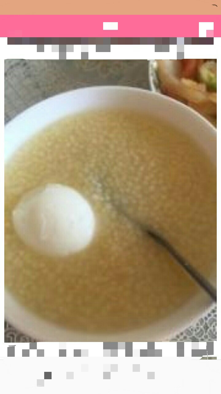 产妇吃的鸡蛋小米粥