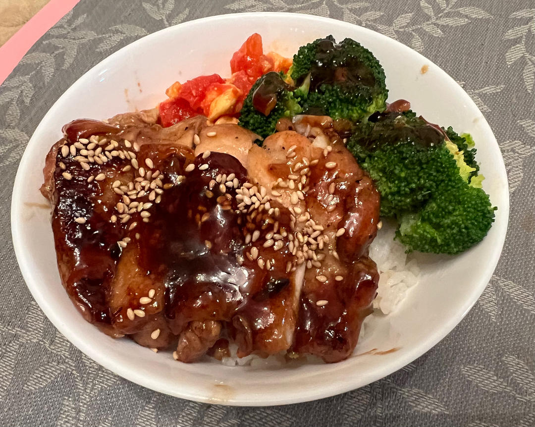 不放一滴油的照烧鸡腿饭