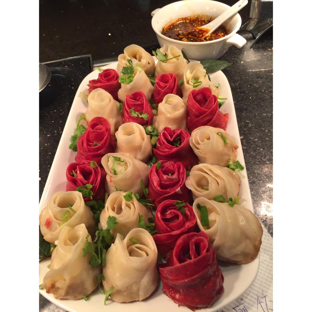 玫瑰花饺子