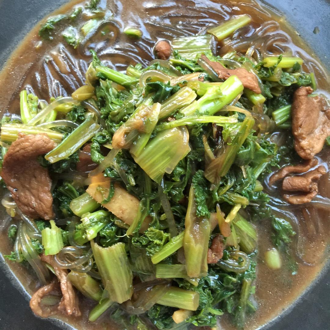 下厨房用户_oblx做的苔菜炒肉片