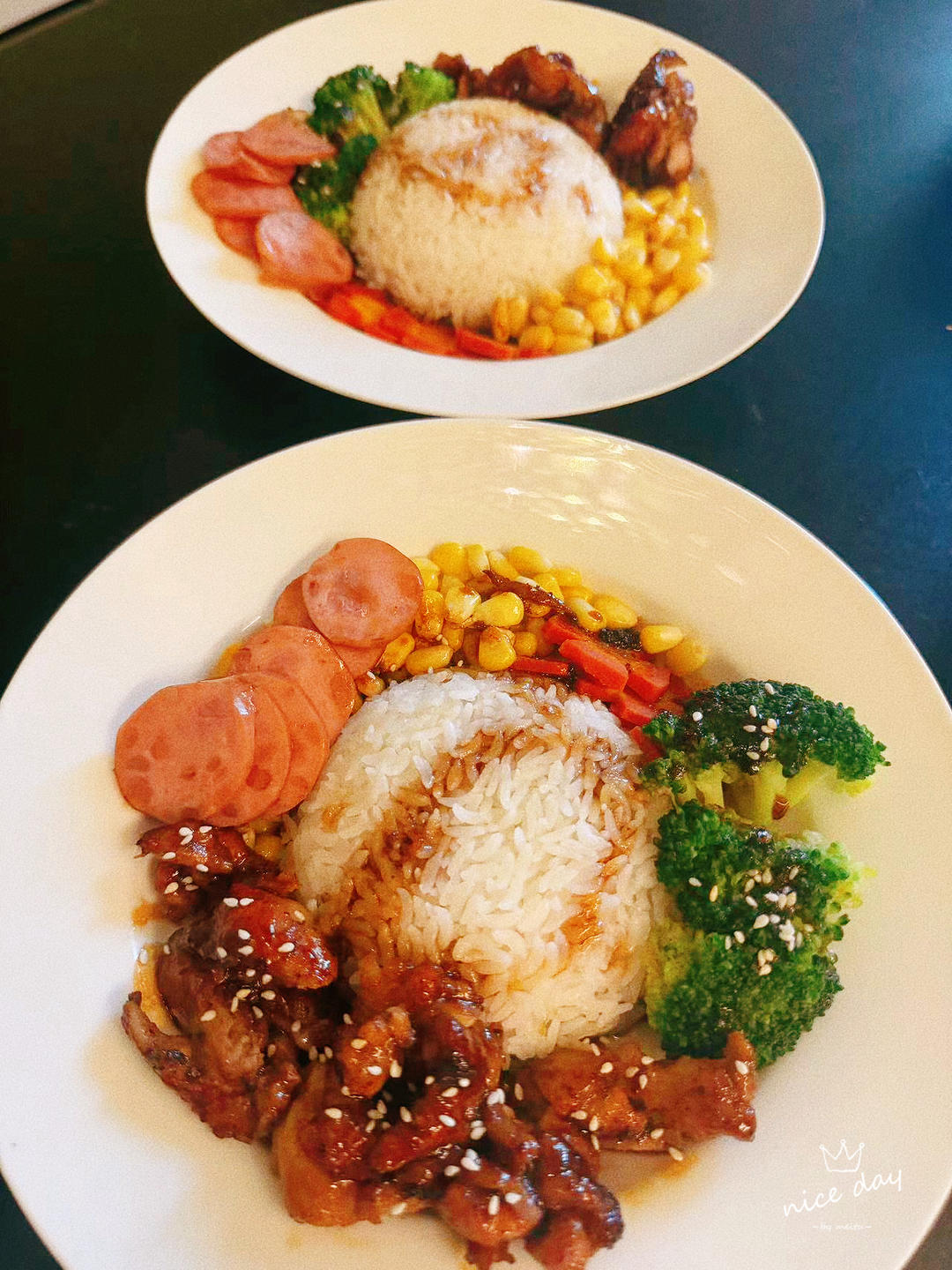 不放一滴油的照烧鸡腿饭