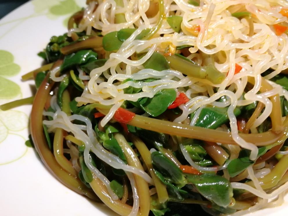 粉丝凉拌马齿苋