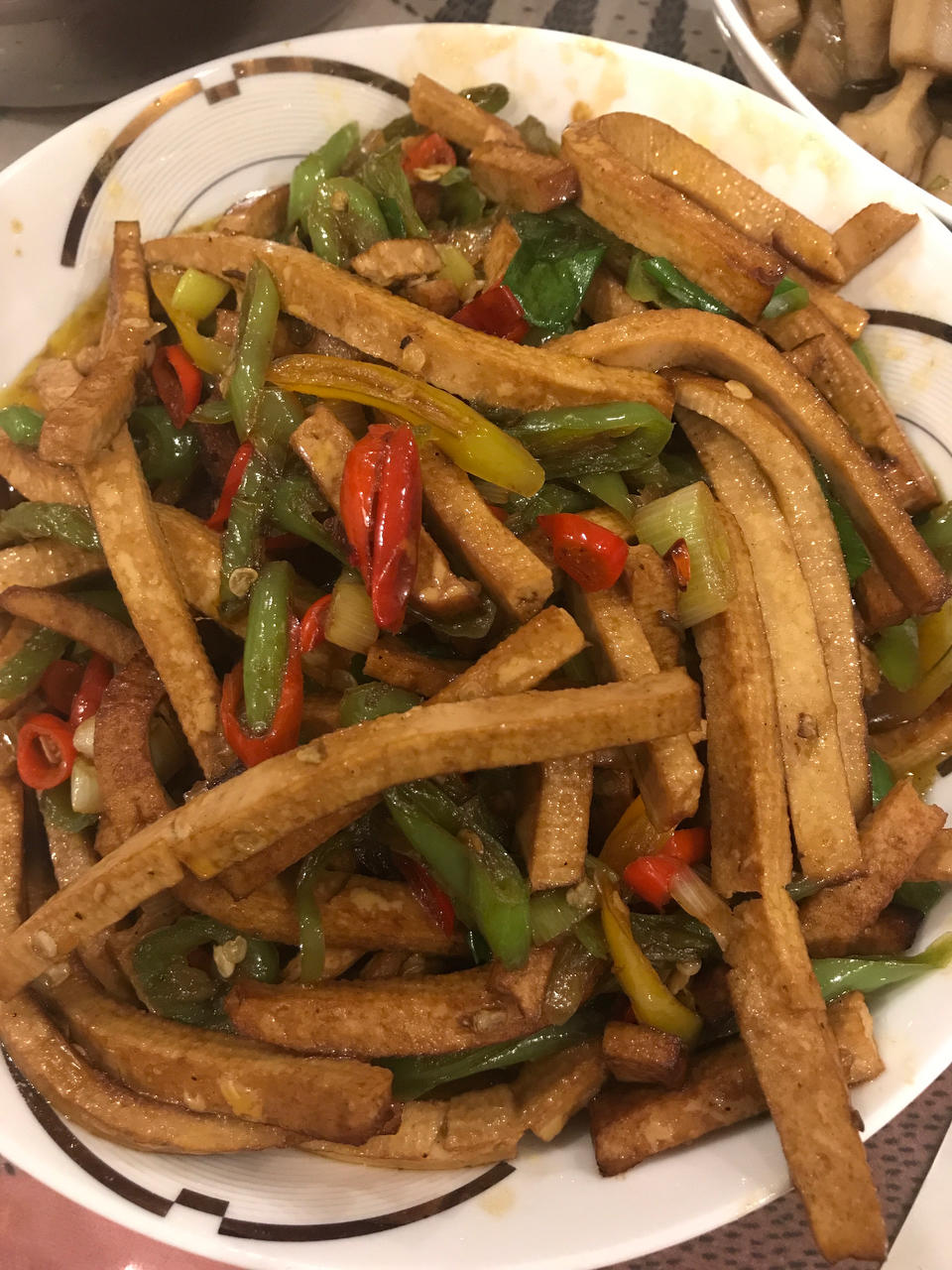 青椒炒豆干