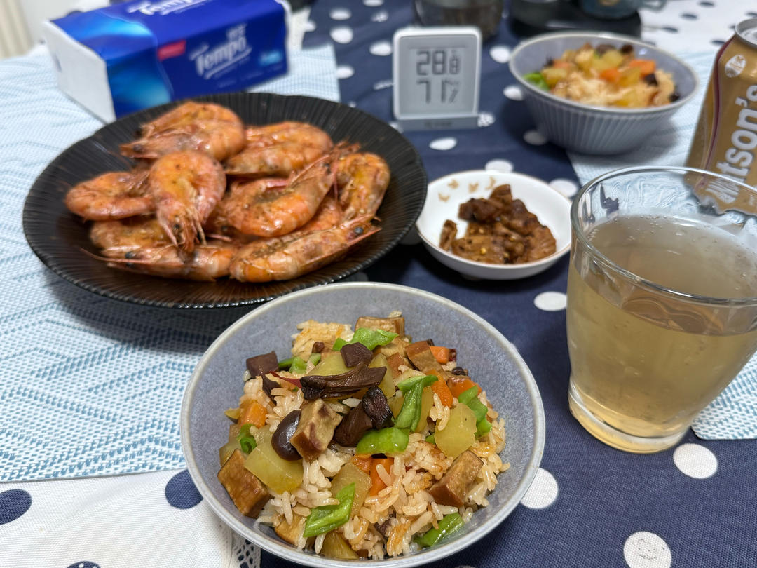 牛肝菌杂蔬蒸饭的做法