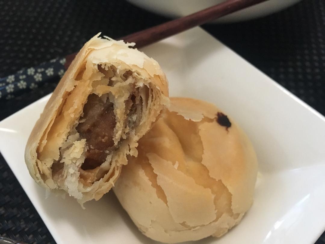 素油版酥皮鲜肉月饼，更健康