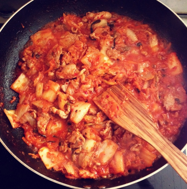 辣白菜炒五花肉