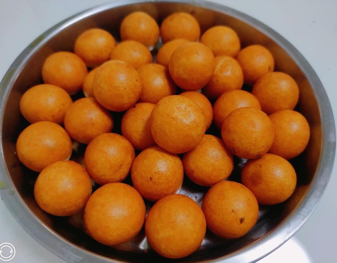 妈妈教炸的红薯丸子