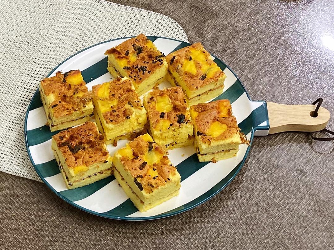芝麻香葱肉松蛋糕（咸味）