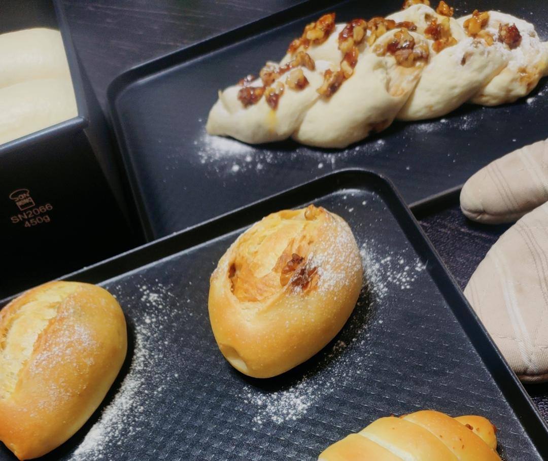 经典奶盐风味，鲜奶核桃盐面包