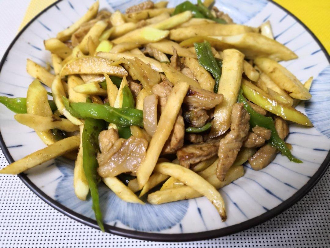 茭白青椒炒肉丝