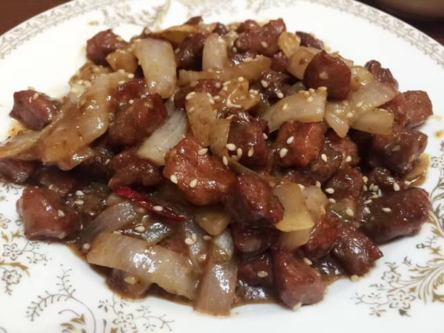 孜然牛肉粒