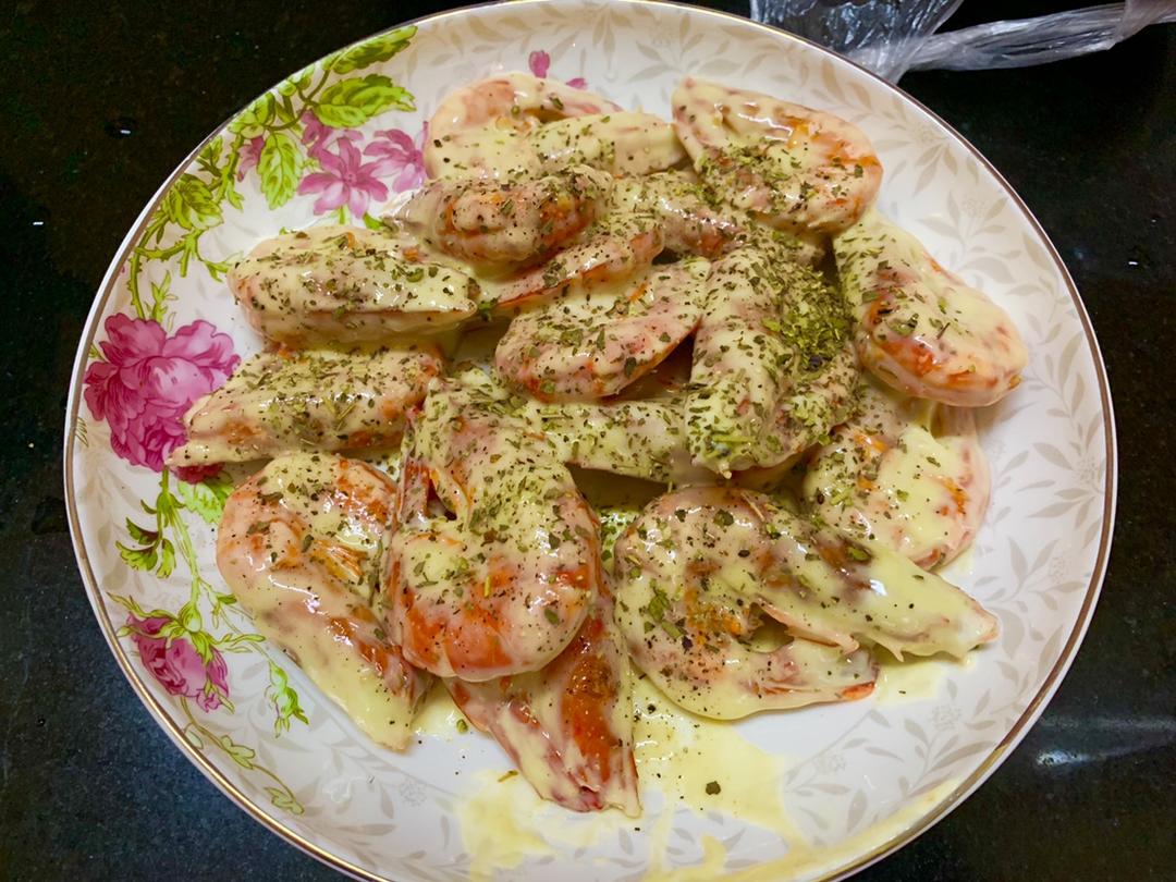 沙拉酱芥末魔鬼虾