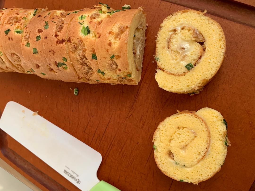 香葱肉松肥蛋糕卷～