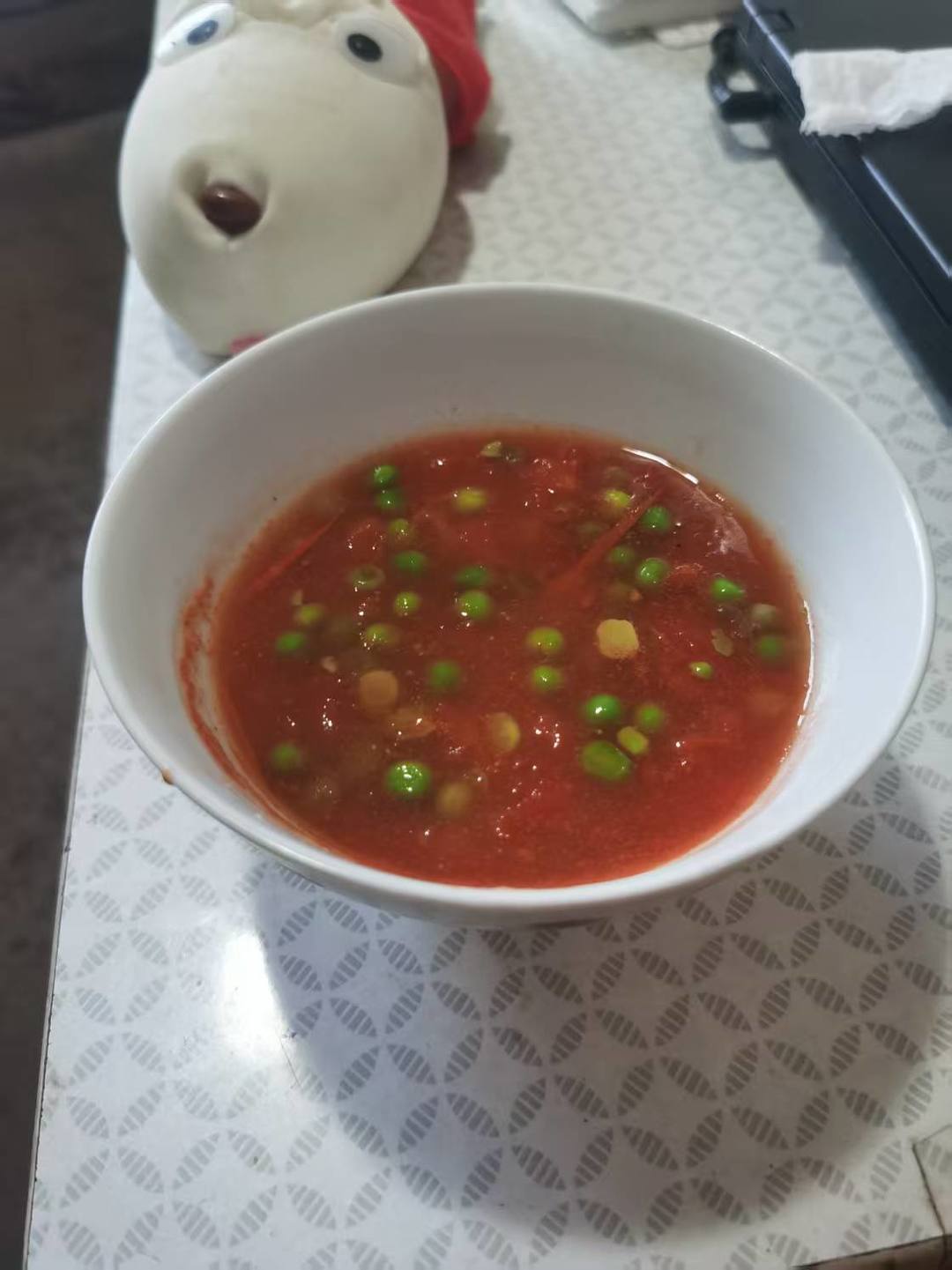 西红柿豌豆汤【无油素食】