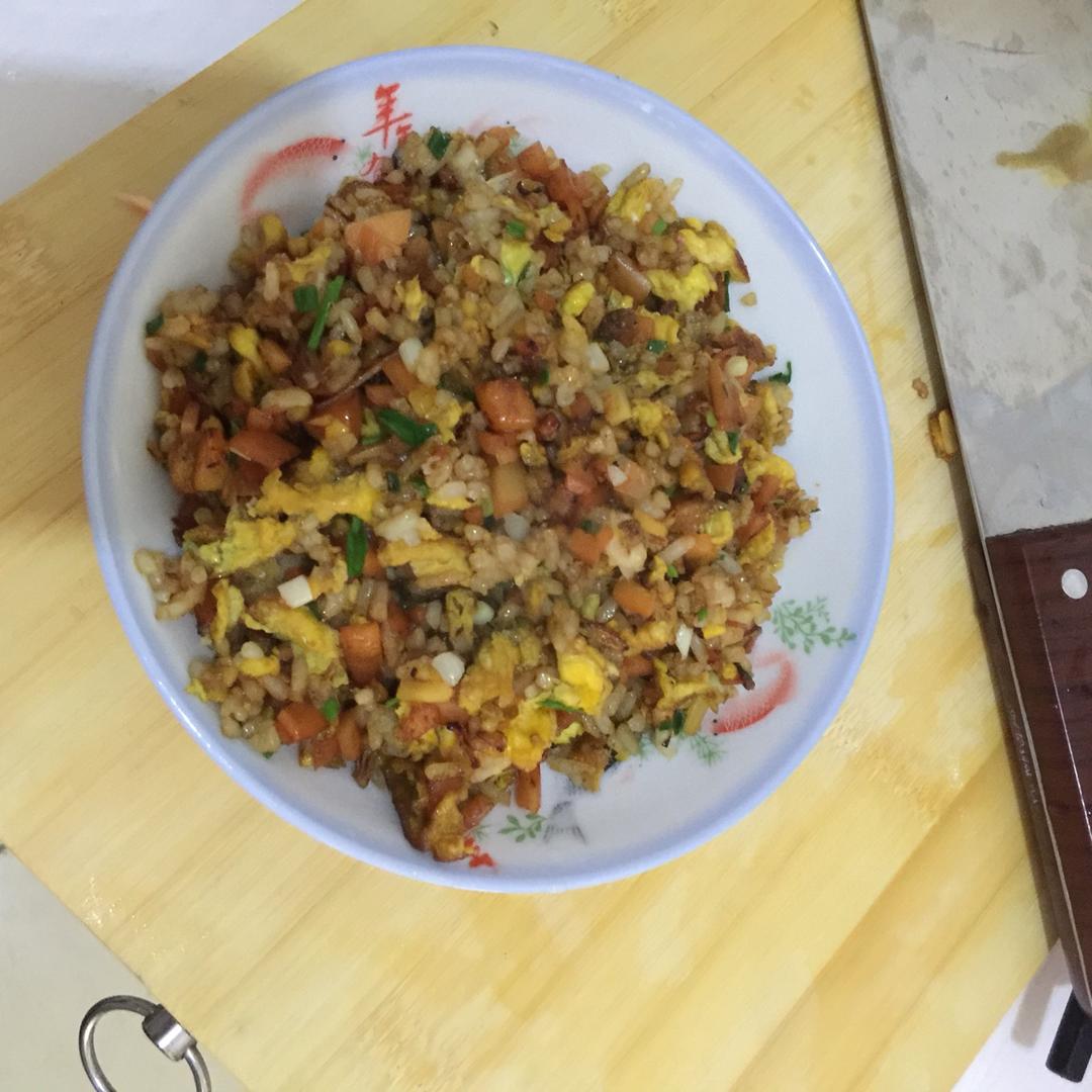 小时候的酱油炒饭