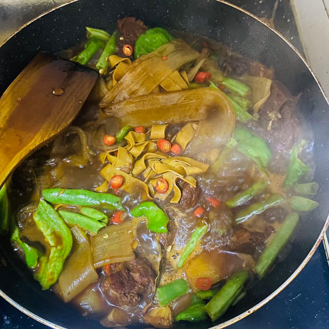 东北四大炖的排骨炖豆角