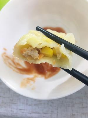 玉米胡萝卜猪肉饺+韭菜鲜虾肉饺的做法 步骤26