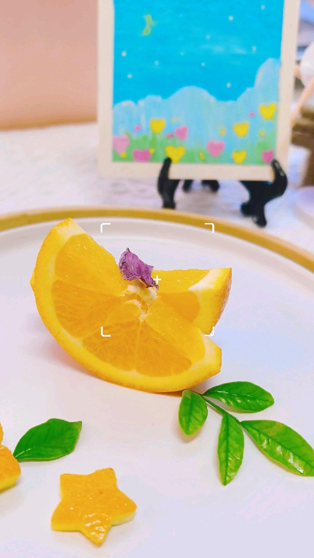 极简风橙子牛油果摆盘