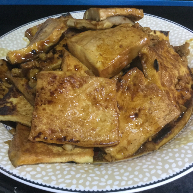 肉末煎豆腐
