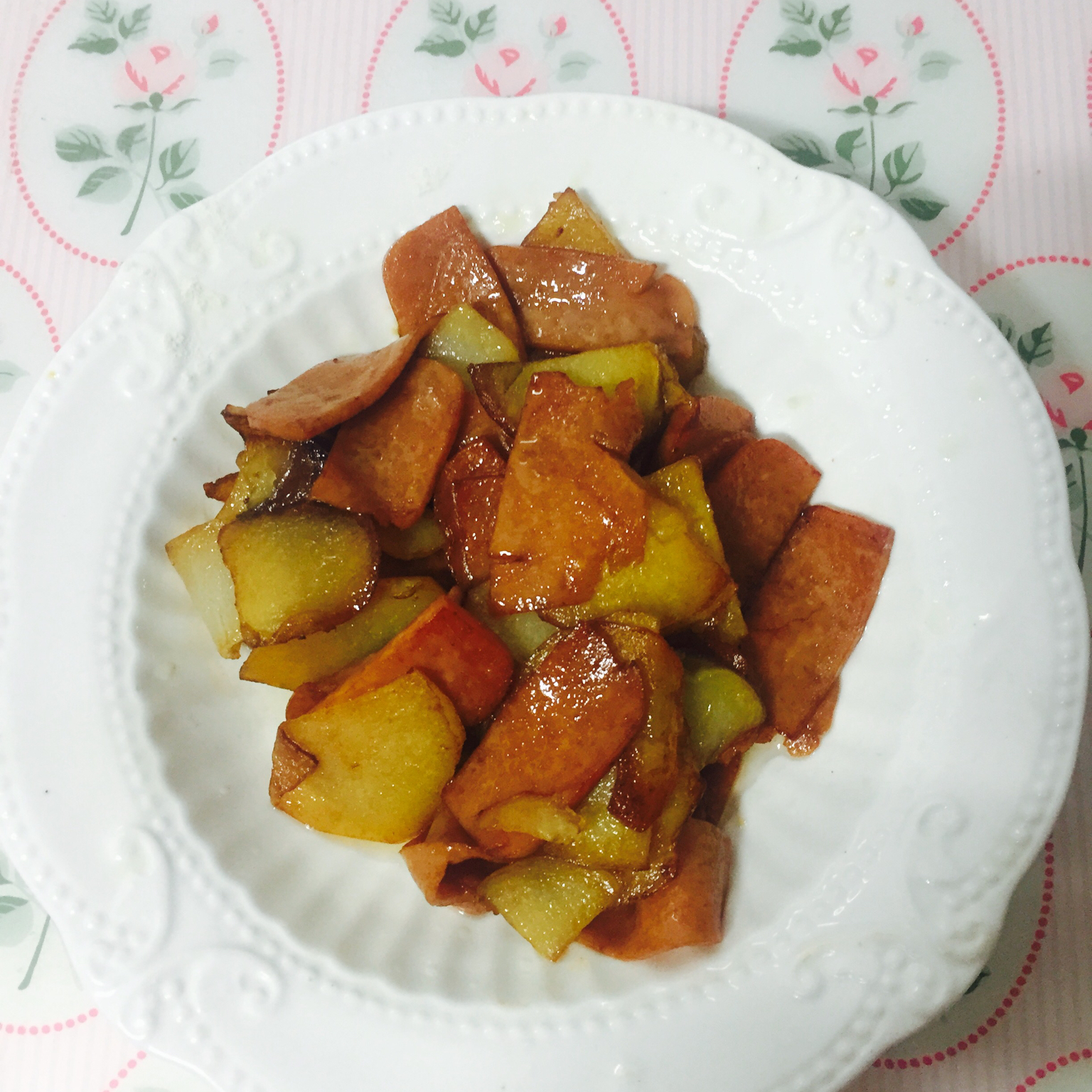 土豆炒火腿