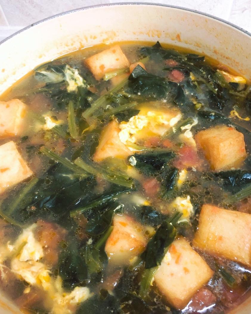 番茄鸡蛋菠菜汤