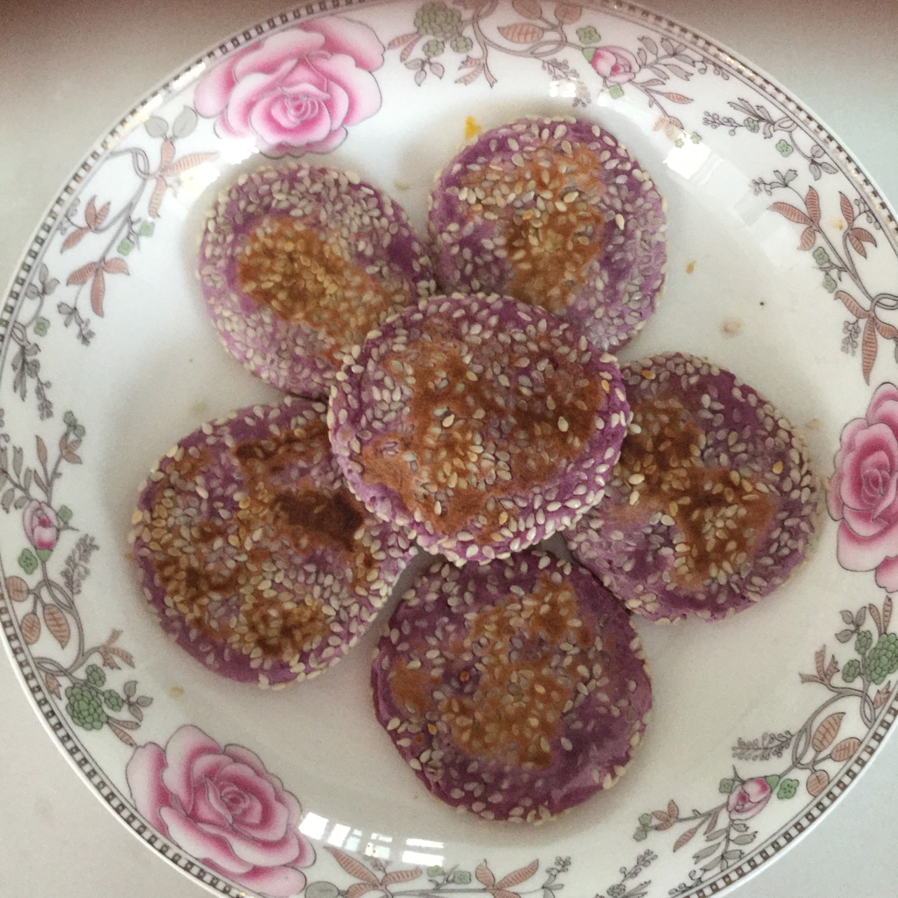 简易版紫薯饼+紫薯奶