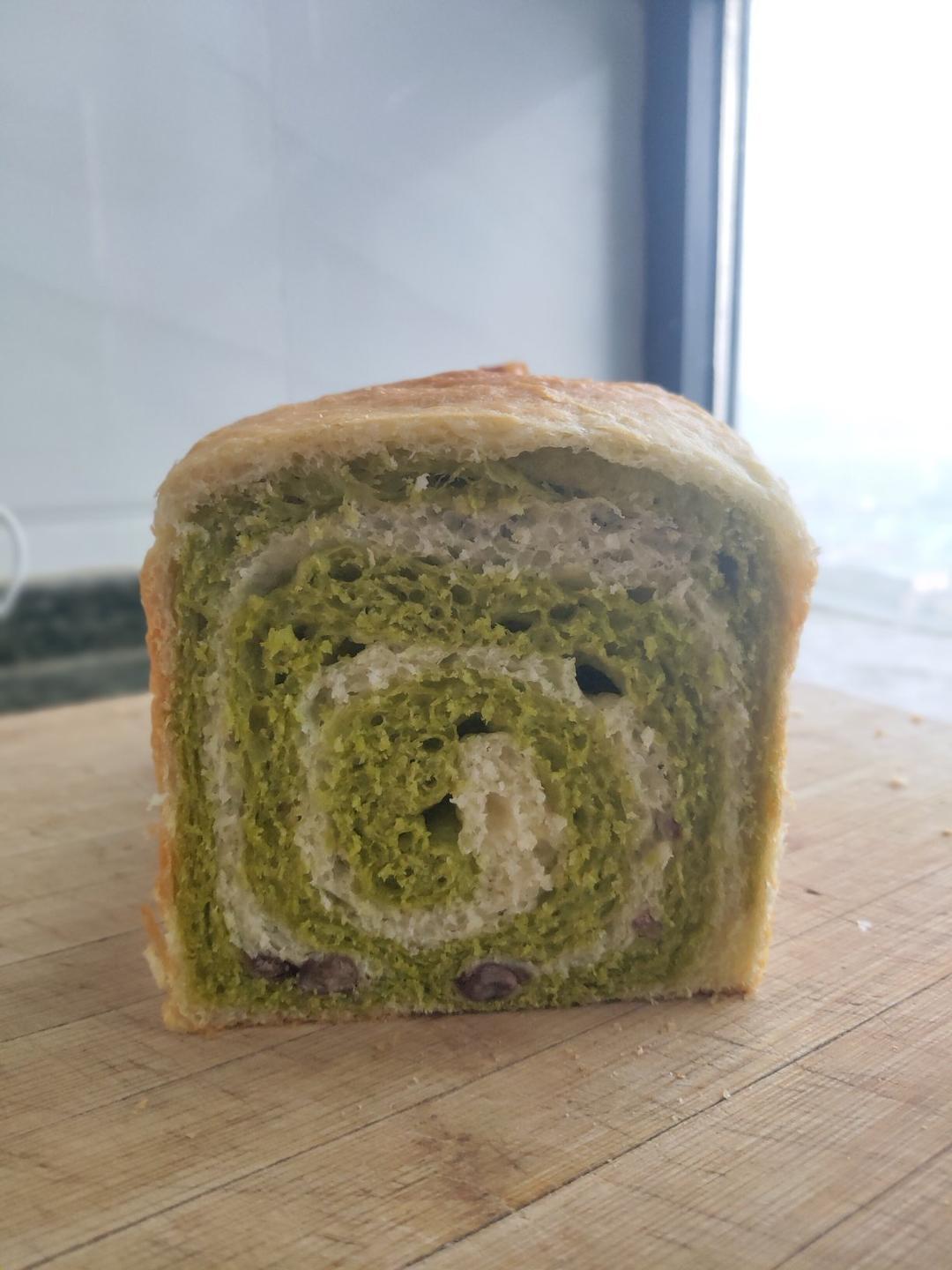 抹茶蜜豆吐司