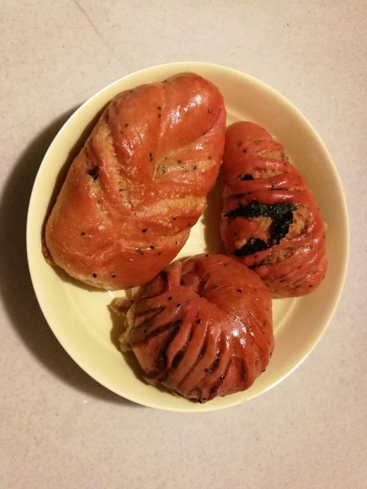 火龙果椰蓉小面包