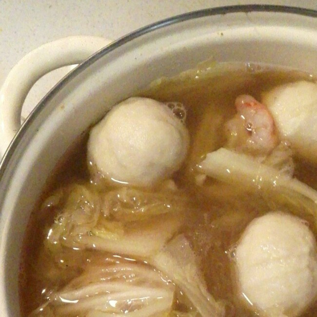 砂锅白菜鱼丸粉丝汤