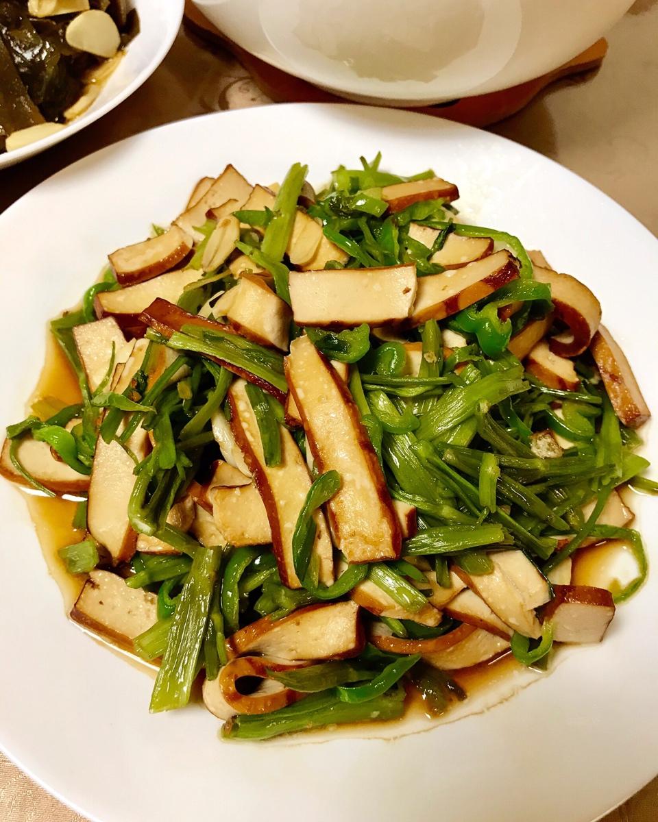 【空心菜炒香干】MAMA的家常菜